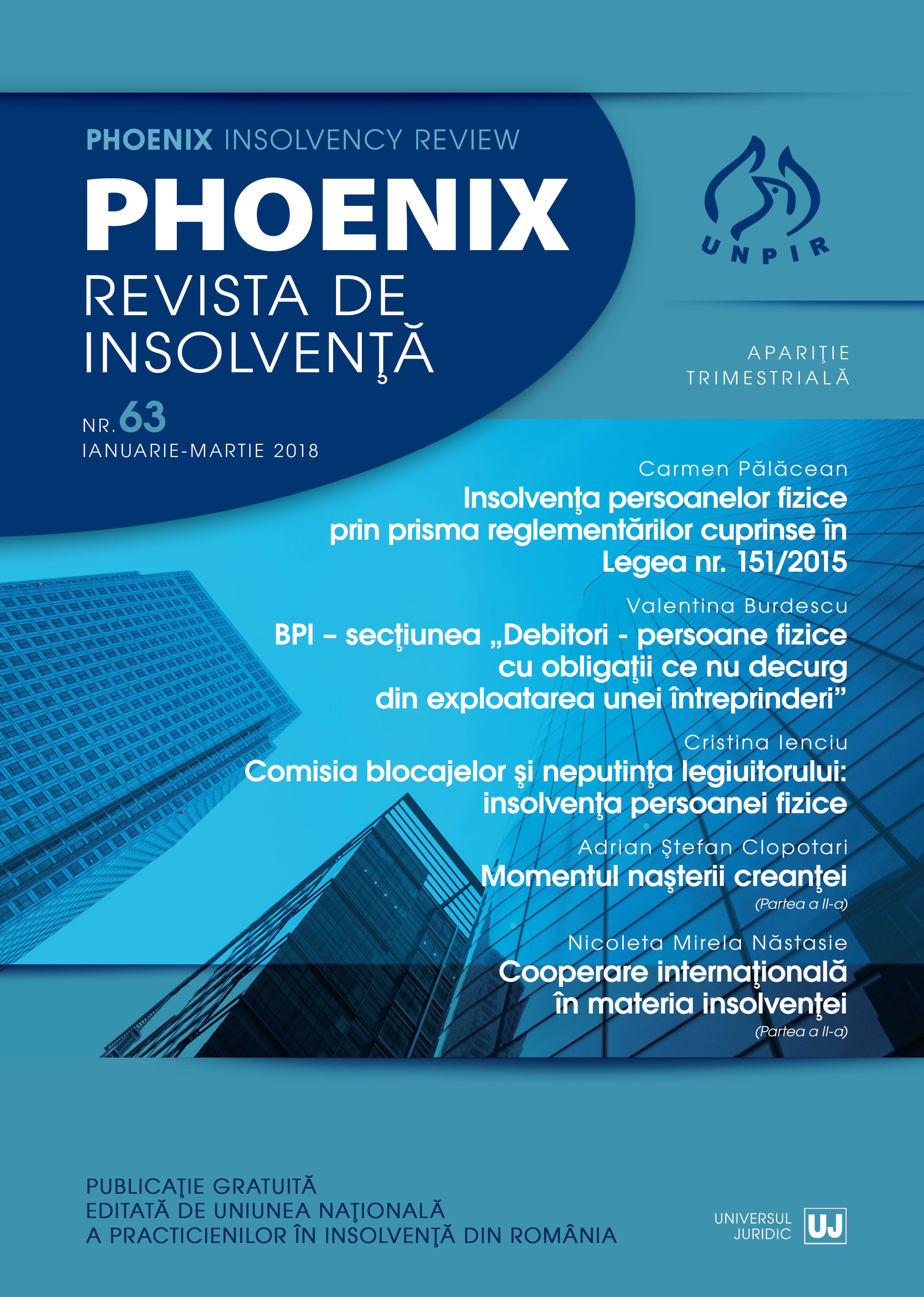 COMMITTEE OF BLOCKAGES AND LEGISLATOR’S HELPLESSNESS: NATURAL PERSON’S INSOLVENCY Cover Image