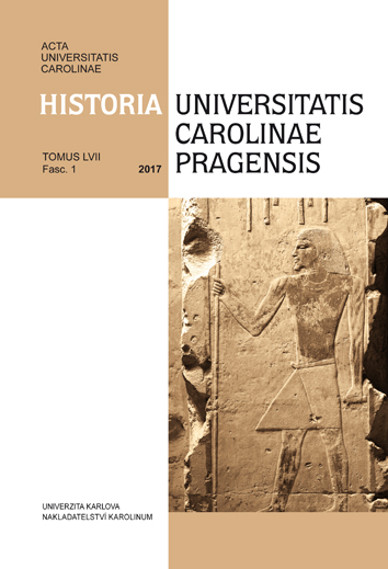 Foundation of the Czechoslovak Institute of Egyptology. Conflict between the Czechoslovak Academy of Sciences and the Faculty of Philosophy of the Charles University Cover Image