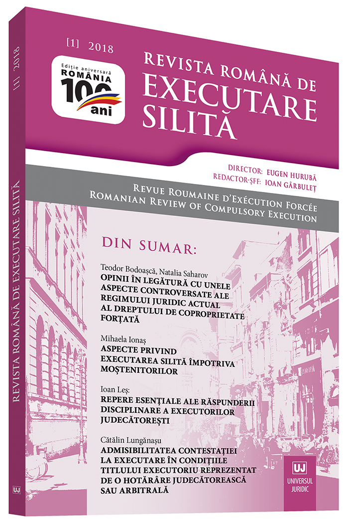 Revista romana de executare silita nr. 1/ | Libraria UJMAG