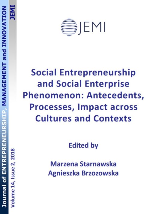 Editorial Paper. Social Entrepreneurship and Social Enterprise Phenomenon: Antecedents, Processes, Impact across Cultures and Contexts Cover Image