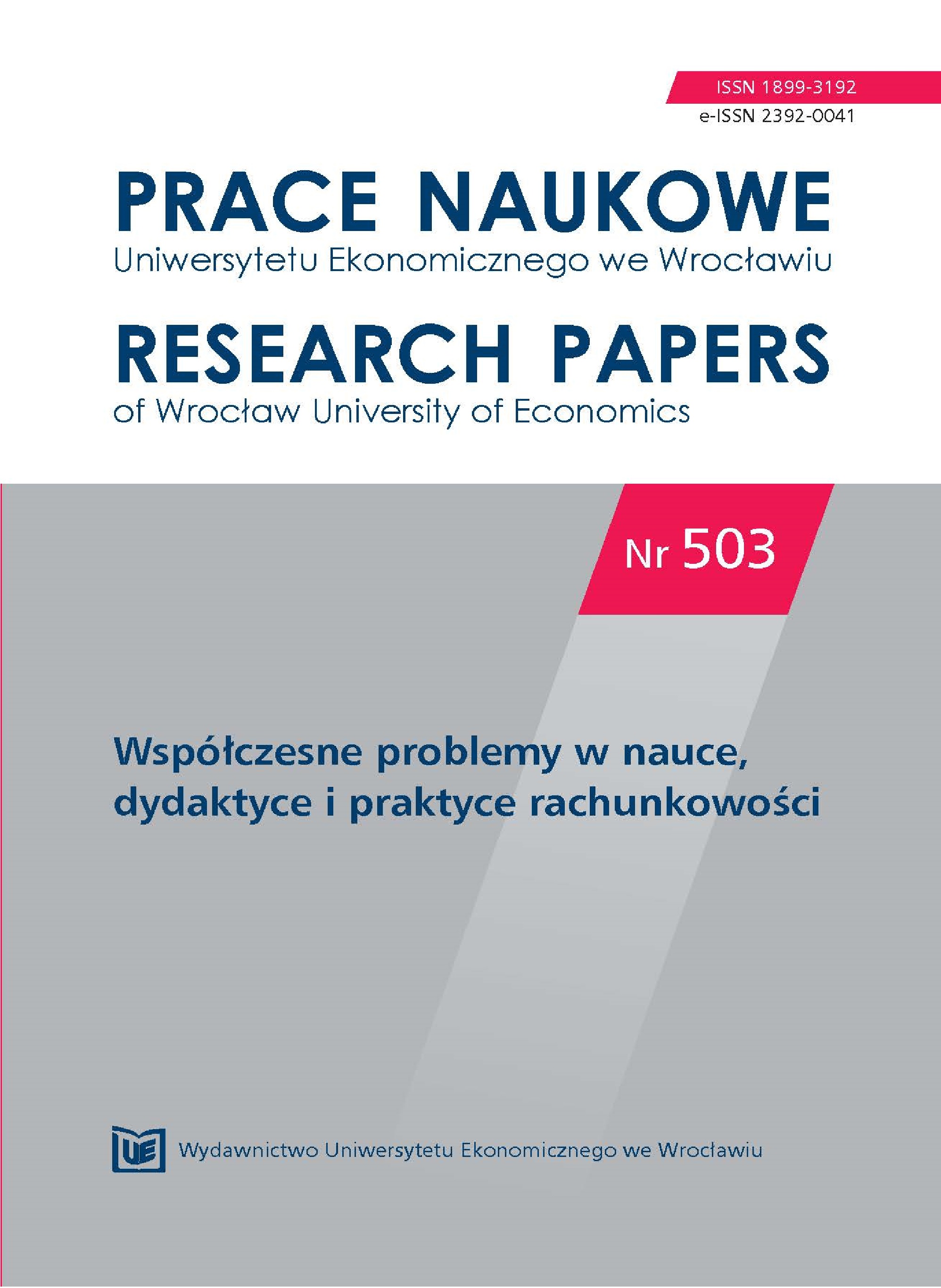 The practices in the disclosure of information about intellectual capital in companies listed on the Warsaw Stock Exchange Cover Image