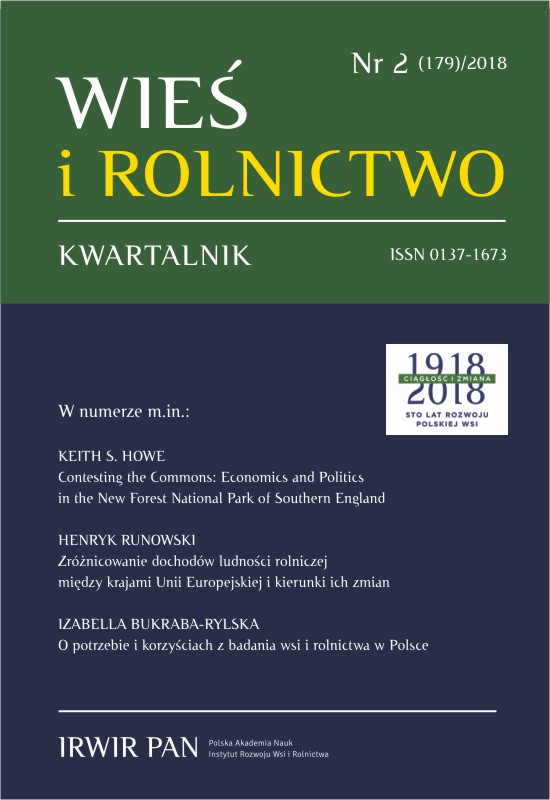 Bezpieczeństwo żywnościowe i oddziaływanie środowiskowe rolnictwa w europejskich krajach transformacji ustrojowej