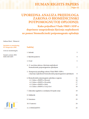 COMPARATIVE ANALYSIS OF THE PROPOSAL OF THE LAW ON BIOMEDICALLY ASSISTED FERTILIZATION - HOW THE PROPOSALS OF THE FBIH GOVERNMENT AND THE SDP  CONTRIBUTE TO THE IMPROVEMENT OF INFERTILITY TREATMENT Cover Image