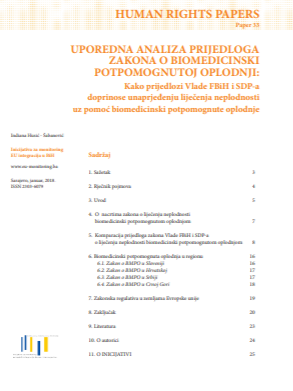 UPOREDNA ANALIZA PRIJEDLOGA ZAKONA O BIOMEDICINSKI POTPOMOGNUTOJ OPLODNJI: KAKO PRIJEDLOZI VLADE FBIH I SDP-A DOPRINOSE UNAPRJEĐENJU LIJEČENJA NEPLODNOSTI UZ POMOĆ BIOMEDICINSKI POTPOMOGNUTE OPLODNJE