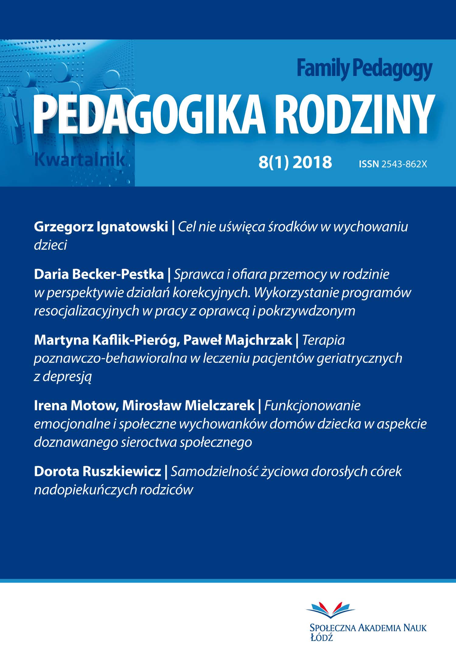 Samodzielność życiowa dorosłych córek nadopiekuńczych rodziców