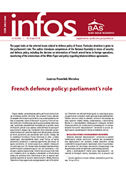 Polityka obronna i zbrojeniowa Francji: rola parlamentu