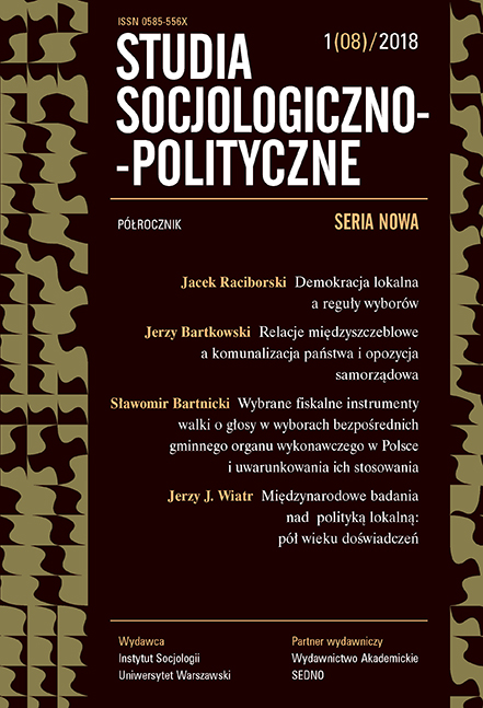 MIĘDZYNARODOWE BADANIA NAD POLITYKĄ
LOKALNĄ: PÓŁ WIEKU DOŚWIADCZEŃ