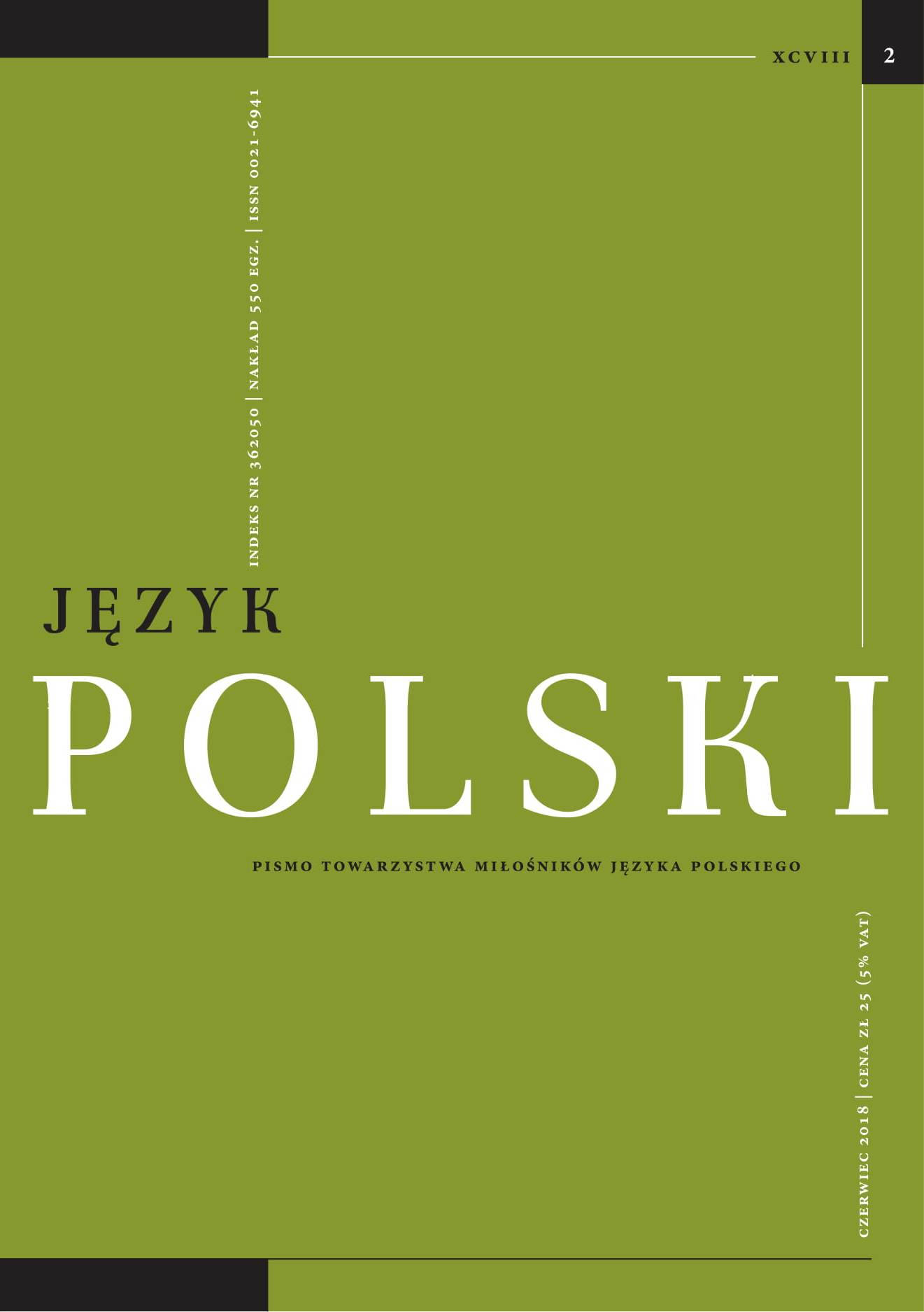 Studies in the word order in linguistic and in the theory of Polish language didactics Cover Image