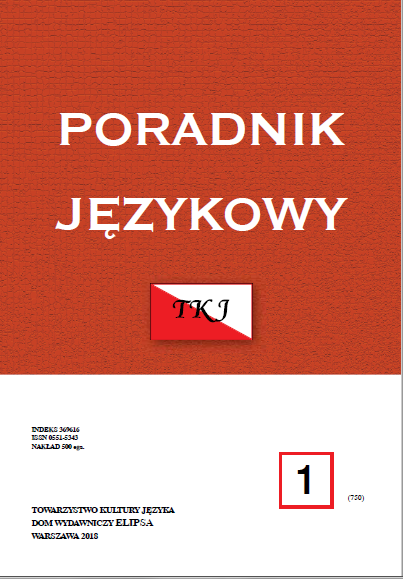 DOCTOR KRYSTYNA DŁUGOSZ-KURCZABOWA AND HER ACTIVITY IN TOWARZYSTWO KULTURY JĘZYKA (SOCIETY FOR LANGUAGE CULTURE) Cover Image