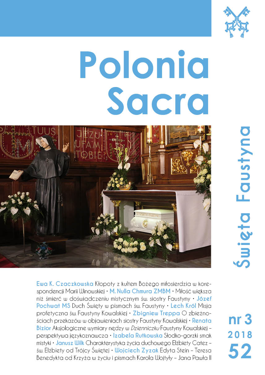 The Prophetic Mission of Saint Maria Faustina Kowalska and its Significance for the Church of the Modern World Cover Image