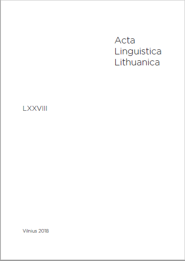 Cinque’s Hierarchy of Adverbs and the Findings of the Lithuanian Language Cover Image