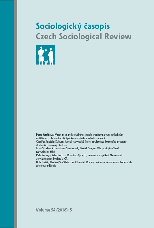 Cultural Capital at the University: The Structuration of the Cultural Space of Students of Charles University Cover Image