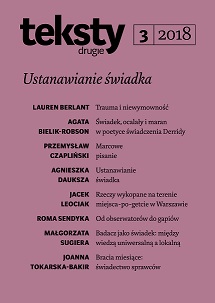 Refusing to Capitulate: On Justyna Tabaszewska’s Poetyki pamięci [Poetics of Memory] Cover Image