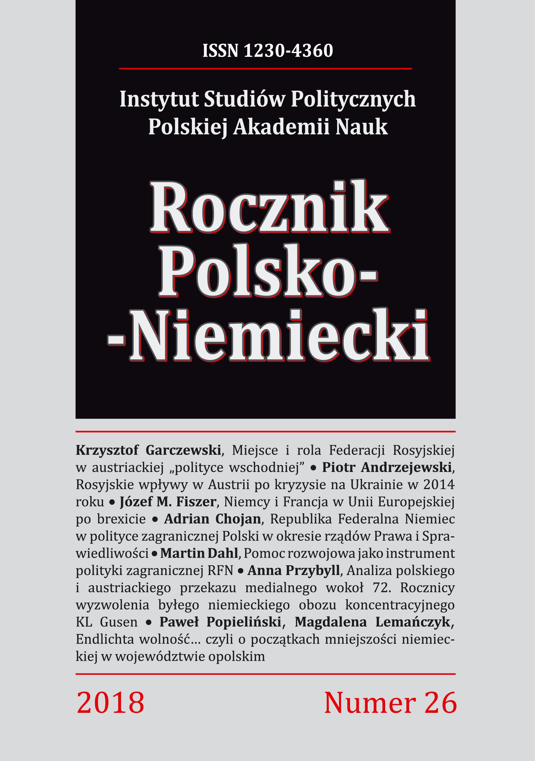 Endlich this freedom… or the beginnings of the German minority in the Opole Voivodeship in the 1990s Cover Image