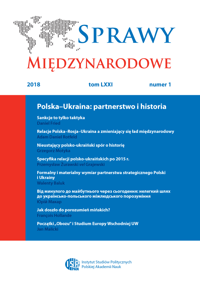 Contemporary Ukrainian–Polish Relations in a Diaspora: An Experiment in Canada Cover Image