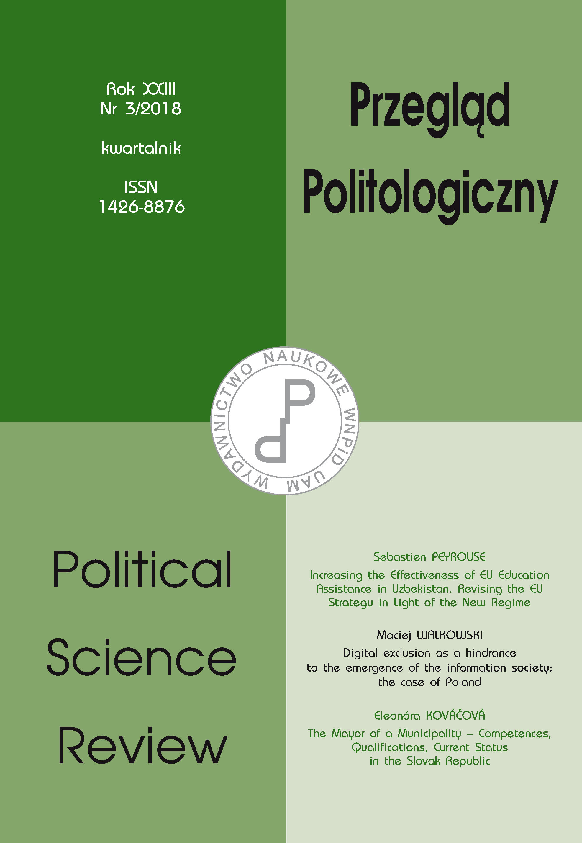 The relationship between position on an electoral list and chances of winning a seat in a representative body; experiences from the 2015 Sejm election in Poland Cover Image