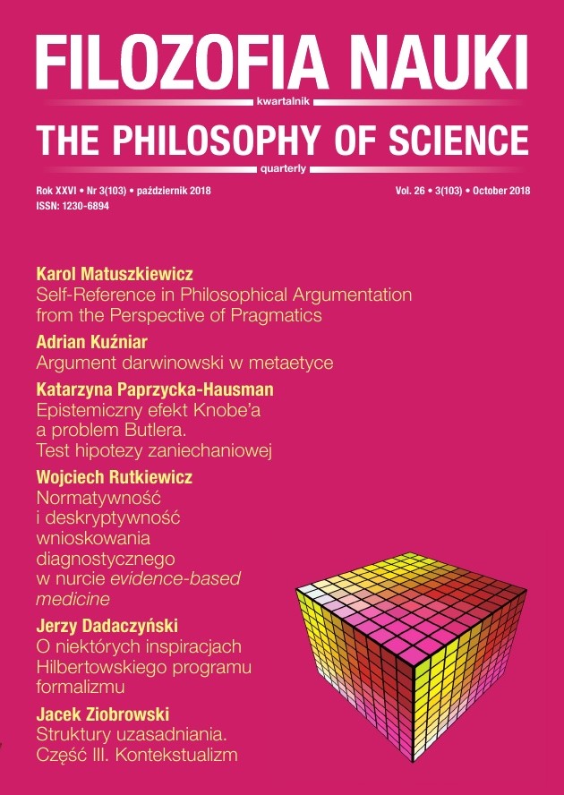 Self-Reference in Philosophical Argumentation from the Perspective of Pragmatics Cover Image