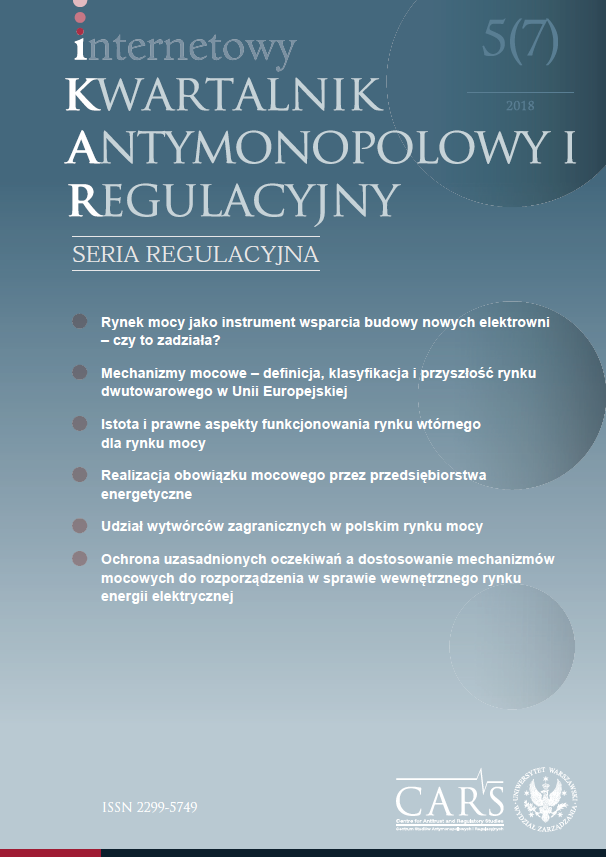 Report on the Conference „Bezpieczeństwo, regulacja i konkurencja na rynku energetycznym” [„Safety, regulation and competition on the energy market”], 
Łódź, 26.04.2018 Cover Image