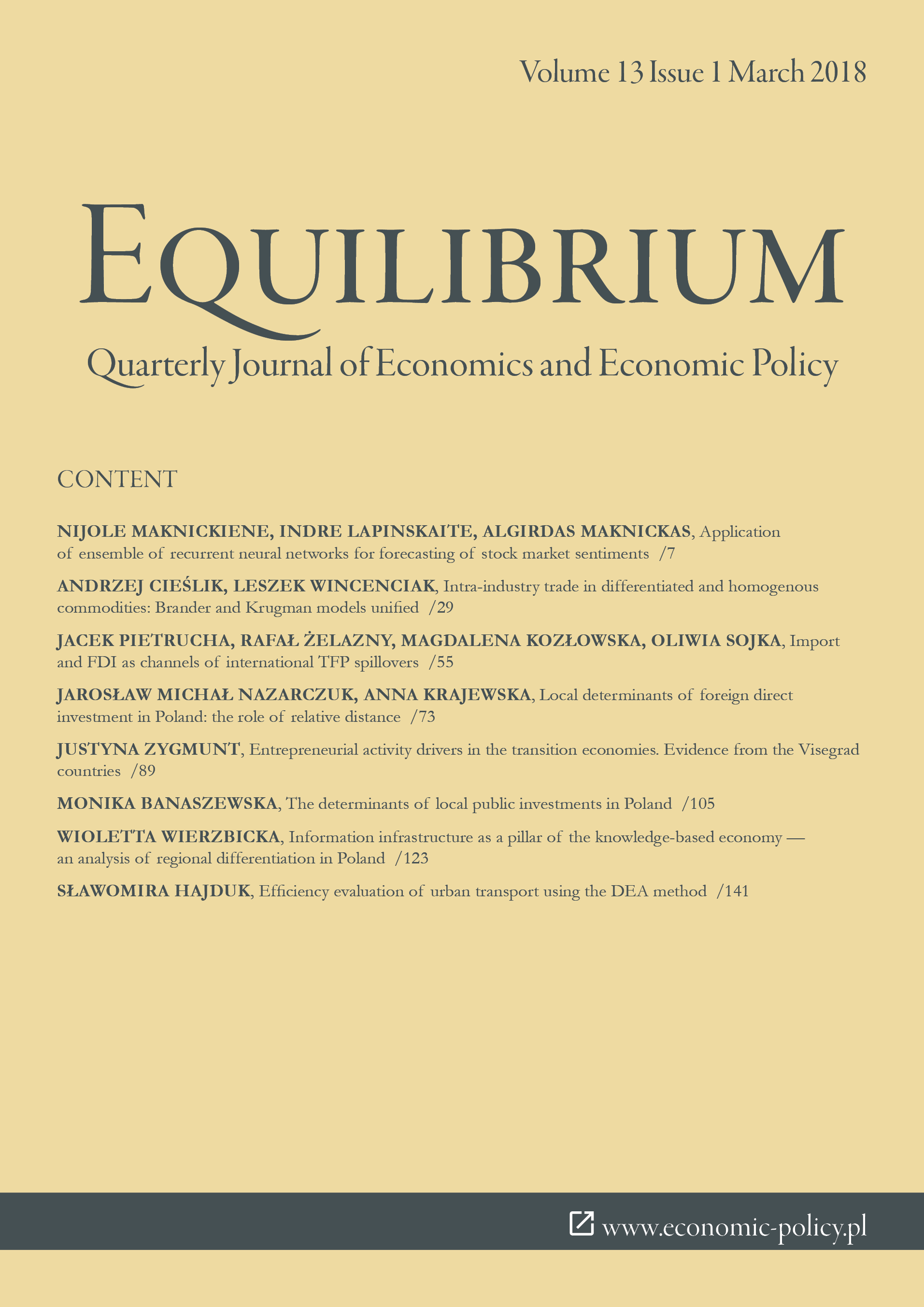 Entrepreneurial activity drivers in the transition economies. Evidence from the Visegrad countries