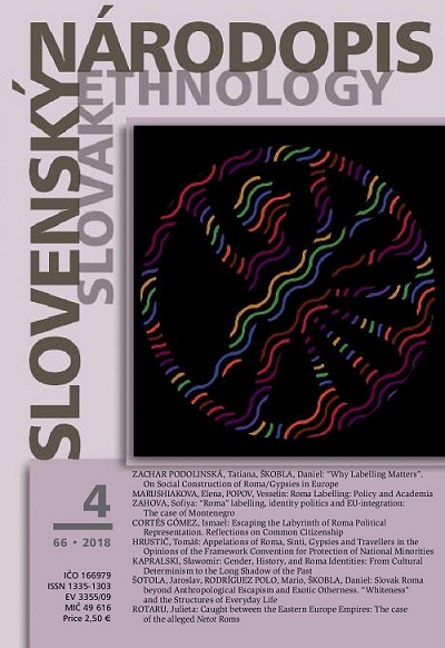 Slovak Roma beyond anthropological escapism and exotic otherness. Concept of “whiteness” and the structures of everyday life Cover Image