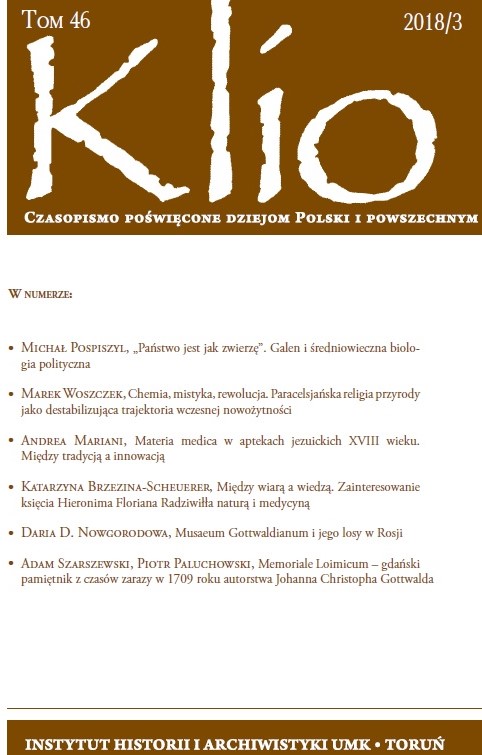 Między wiarą a wiedzą. Zainteresowanie księcia Hieronima Floriana Radziwiłła naturą i medycyną