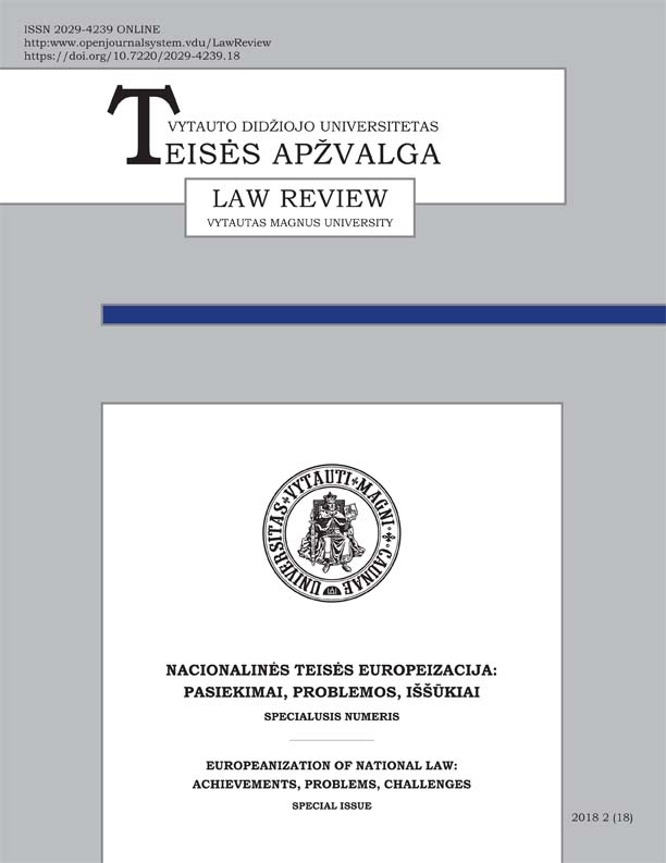 The influence of the Europeanization in Lithuanian Family Law Cover Image
