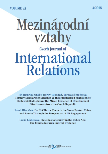 Tertiary Scholarship Schemes as Institutionalised Migration of Highly Skilled Labour: The Mixed Evidence
of Development Effectiveness from the Czech Republic Cover Image