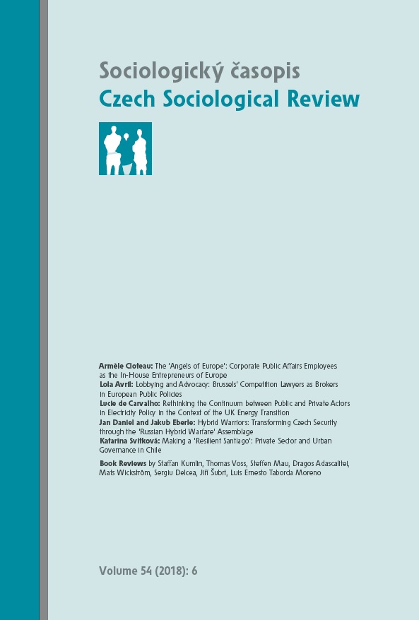 Lobbying and Advocacy: Brussels’ Competition Lawyers as Brokers in European Public Policies