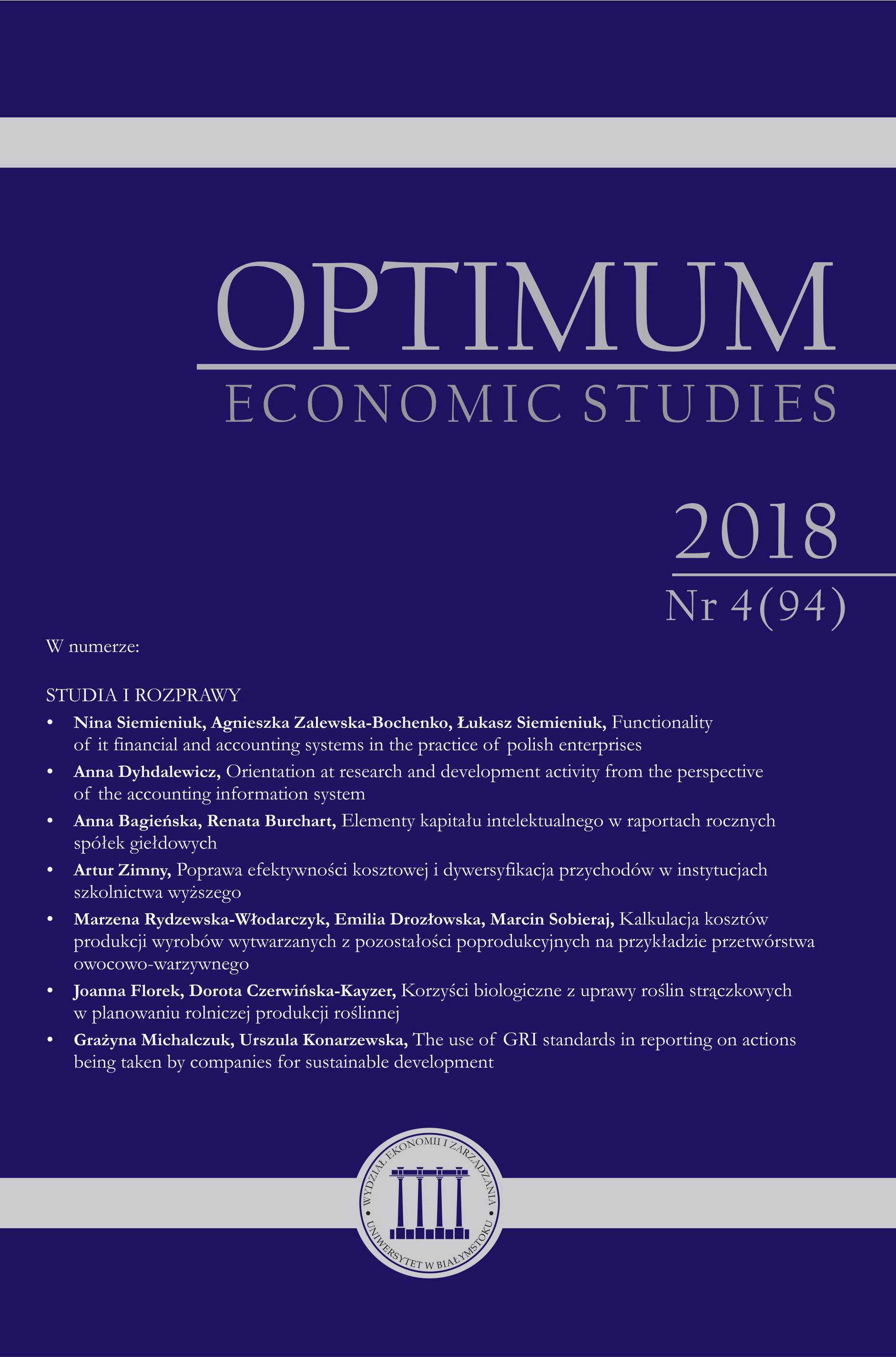 Calculation of production costs of products produced from post-production residues on the example
of the fruit and vegetable processing Cover Image