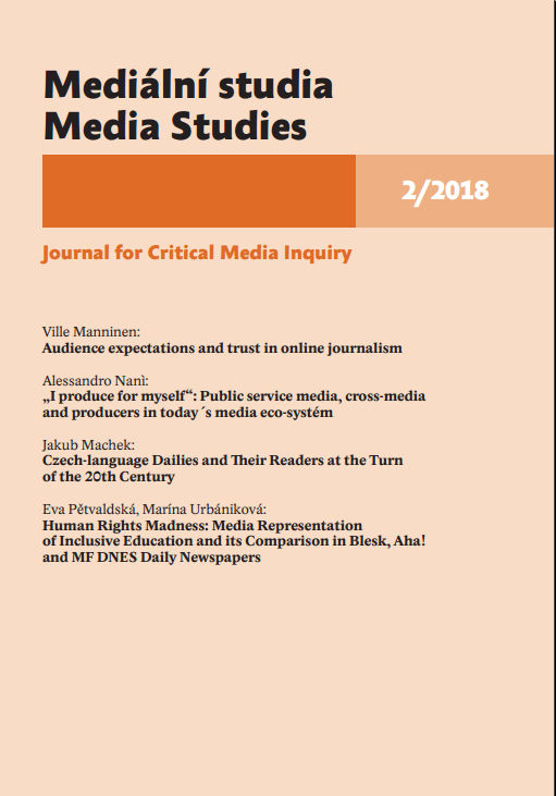 Stratification of Prague Czech-language Dailies and Their Readers at the Turn of the 20th Century Cover Image