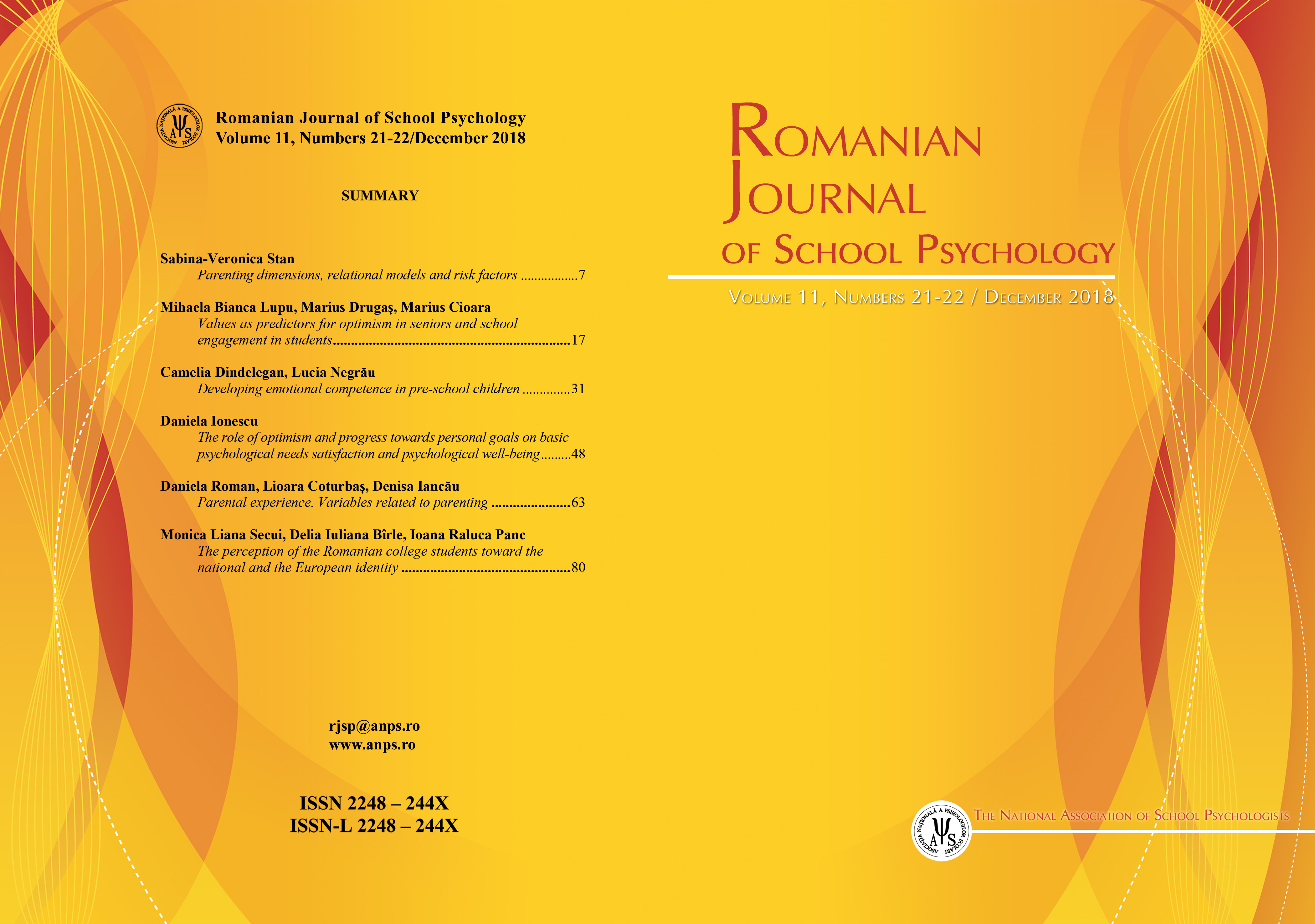 Parenting dimensions, relational models and risk factors