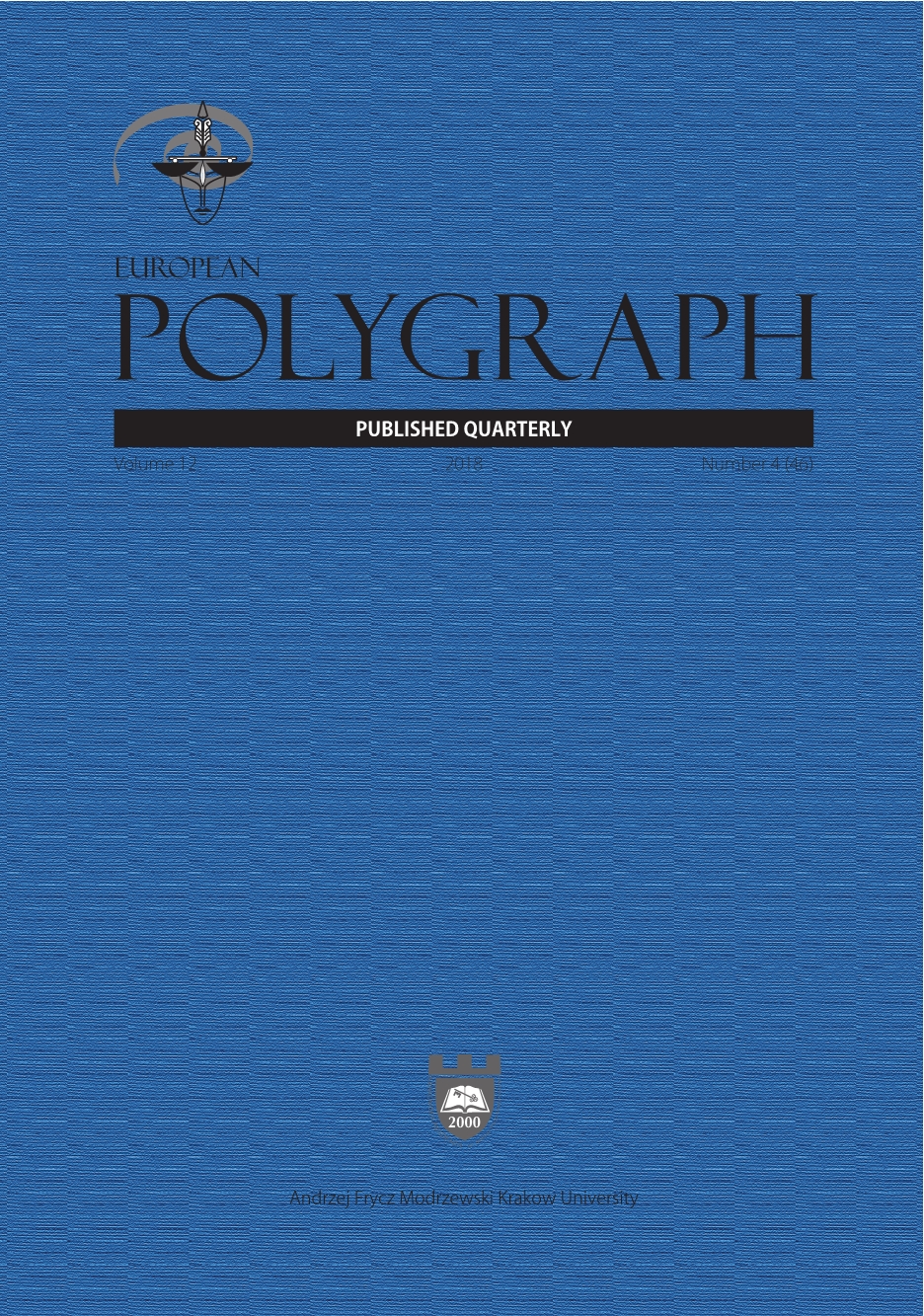Polygraph Examination in Poland. History, Law, Experimental Research, and Practice Cover Image