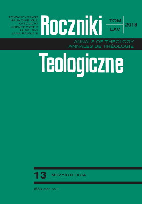 The Vocal Works of Jerzy Gablenz (1888-1937). An Attempt of Systematization Cover Image