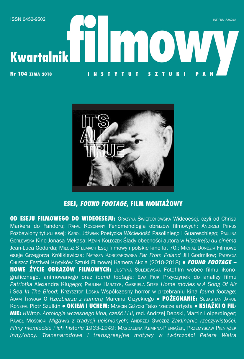 Video Essay, or from Chris Marker to Fandor. the History of the Rise of a Certain Audiovisual Form That Emerged from Cinephilia Cover Image