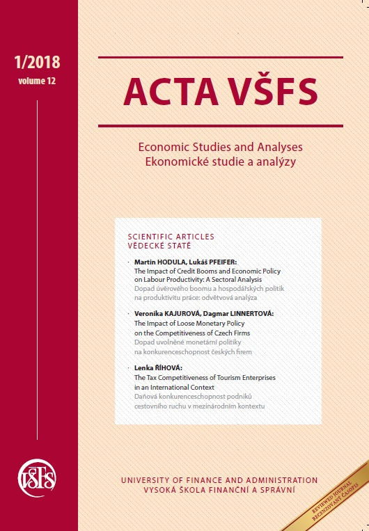 The Impact of Loose Monetary Policy on the Competitiveness of Czech Firms Cover Image