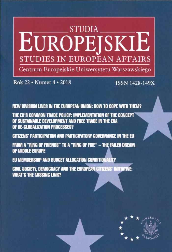 The EU’s Common Trade Policy:
Implementation of the Concept of Sustainable Development and Free Trade in the Era of De-Plobalization Processes?