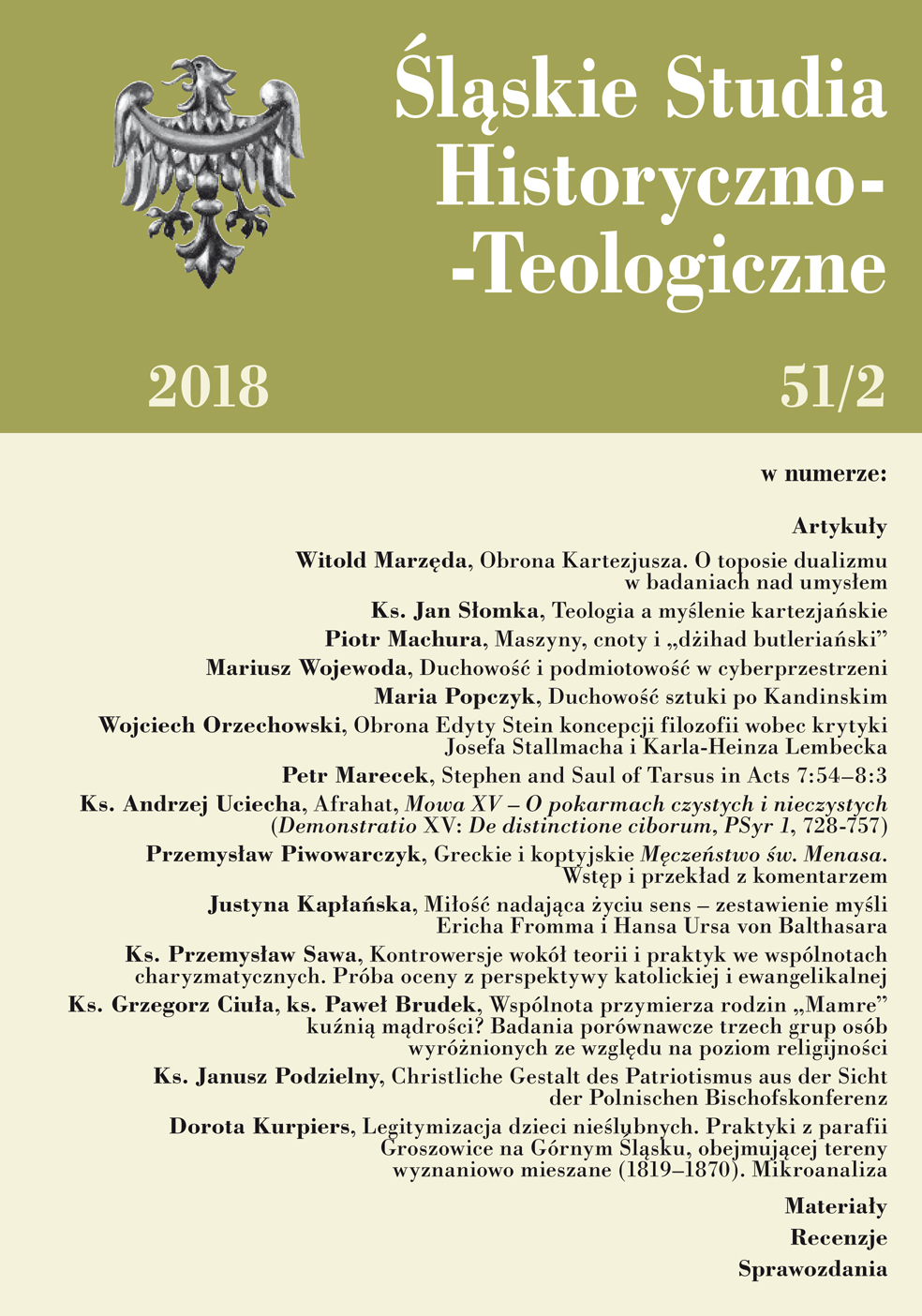 Is the Families Covenant Community „Mamre” a Forge of Wisdom? A Comparative Study of Three Groups of People Distinguished on the Grounds of the Religiousness Level Cover Image