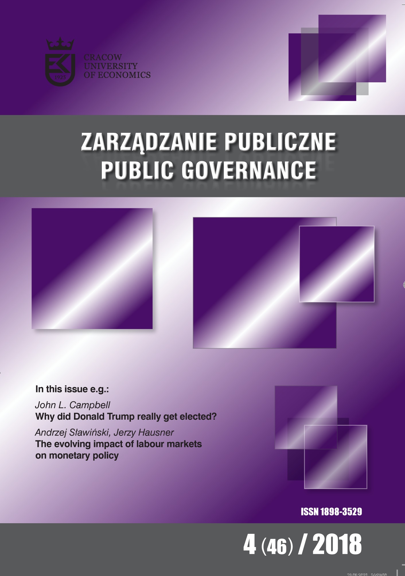 Determinants of choice in the form of conducting municipal economy by local government units Cover Image