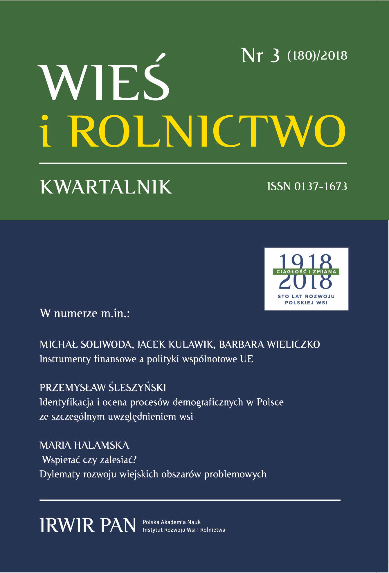 Book review "Economic and Social Determinants of Innovation in Teamwork in Agriculture" by Krystyna Krzyżanowska Cover Image