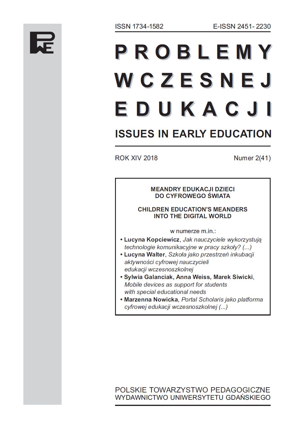 Early education workshop as learning environment. Theoretical reconstruction and practical recommendations Cover Image