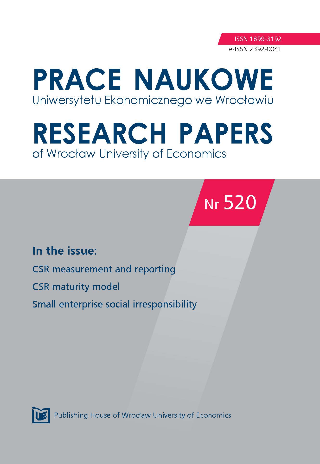 The relationship between the perception of the company and employee attitude in the context of CSR – the results of the empirical study Cover Image