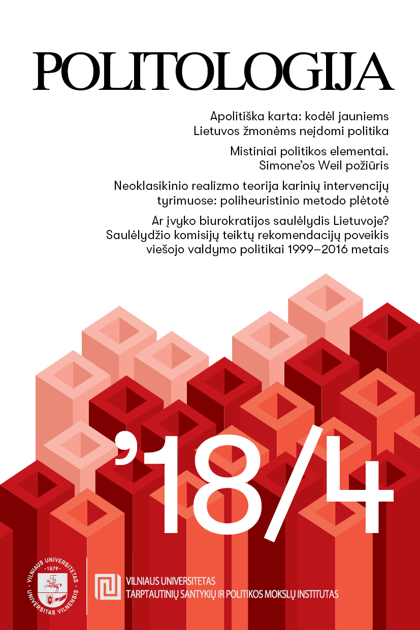 Did the sunset of bureaucracy occur in Lithuania ? The impact of recommendations provided by the sunset commissions on public management policy in 1999–2016 Cover Image
