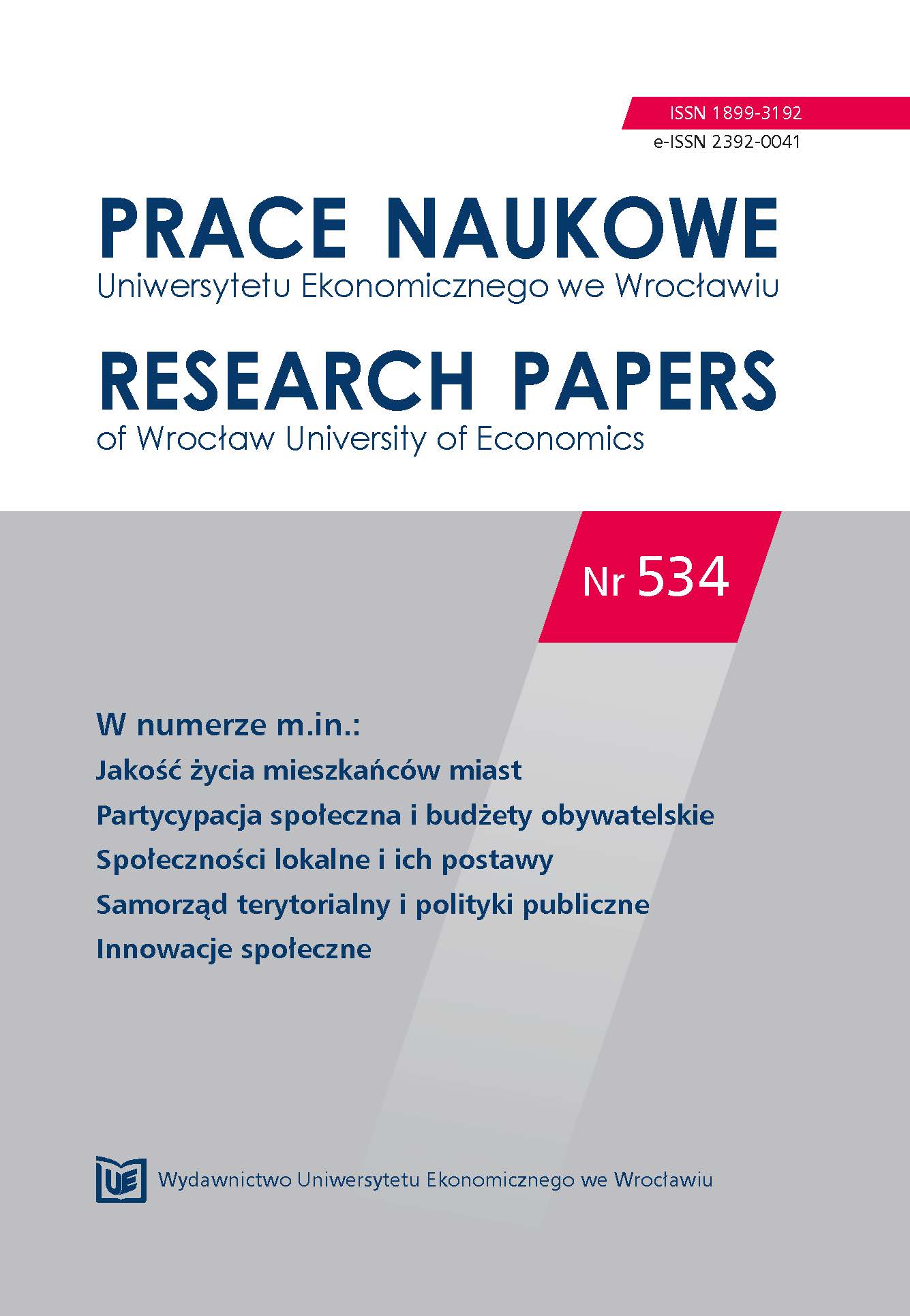 Determinants of the quality of life and satisfaction with life of the inhabitants of a Polish city Cover Image