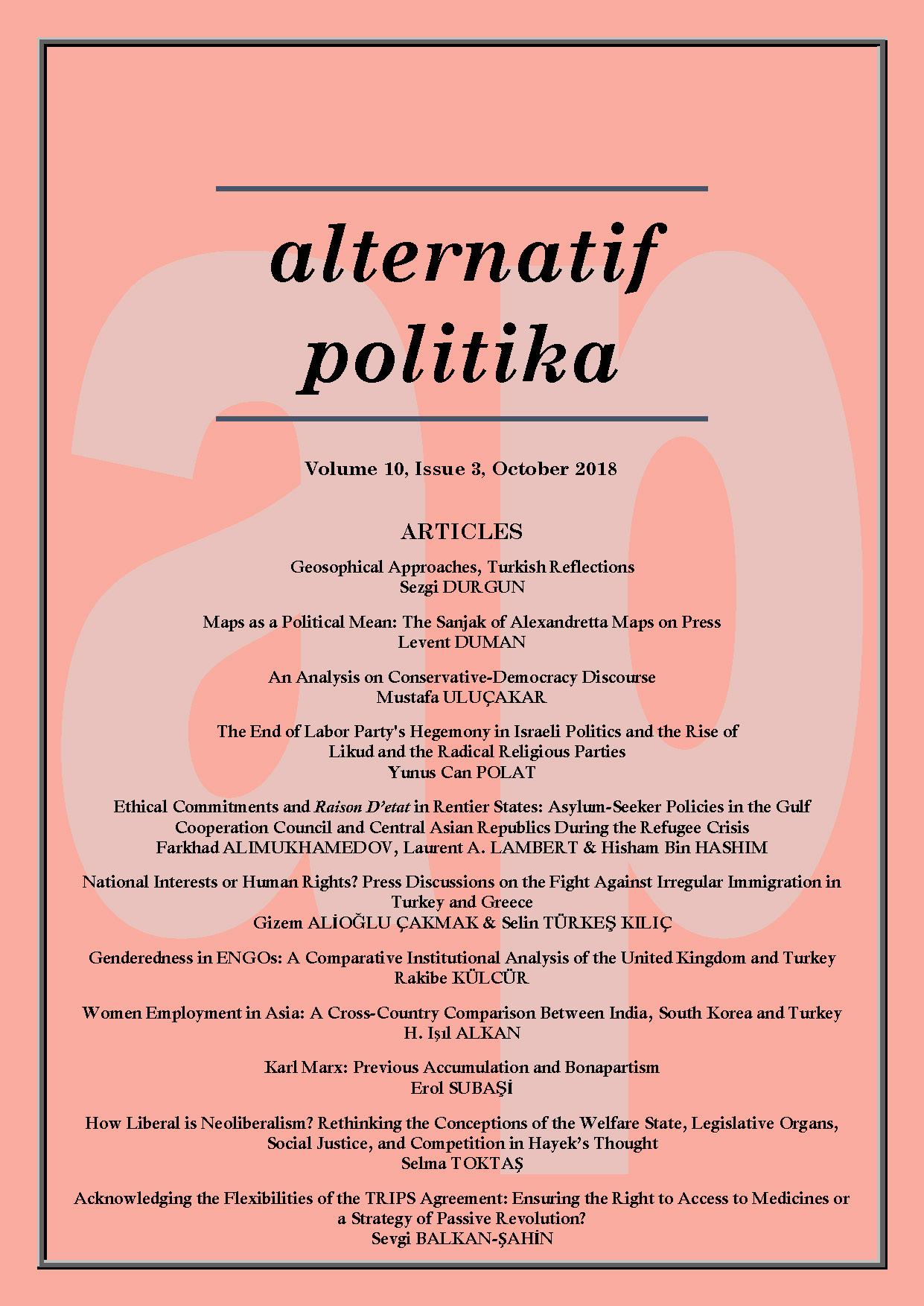 ACKNOWLEDGING THE FLEXIBILITIES OF THE TRIPS AGREEMENT: ENSURING THE RIGHT TO ACCESS TO MEDICINES OR A STRATEGY OF PASSIVE REVOLUTION? Cover Image