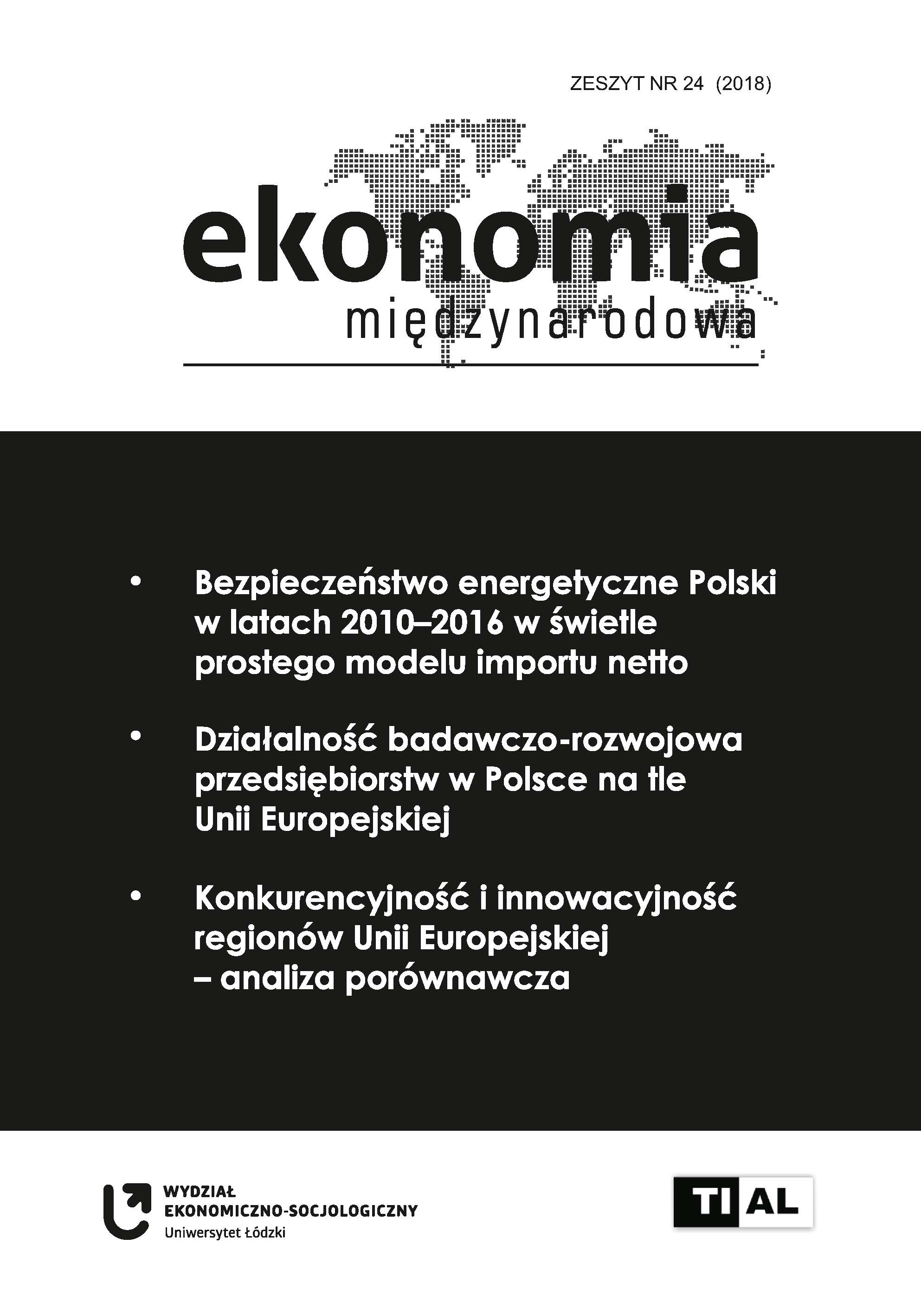 Polish energy security in 2010–2016 from the perspective of the simple net import model Cover Image