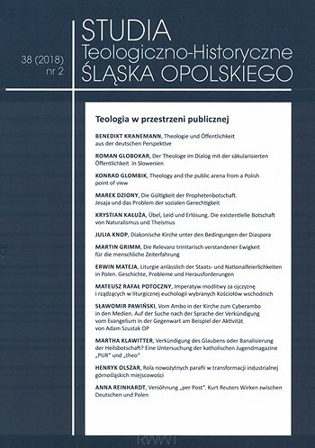 Imperatyw modlitwy za ojczyznę i rządzących w liturgicznej euchologii wybranych Kościołów wschodnich