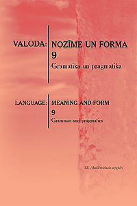 Prefixoidal verbs in Latvian language Cover Image