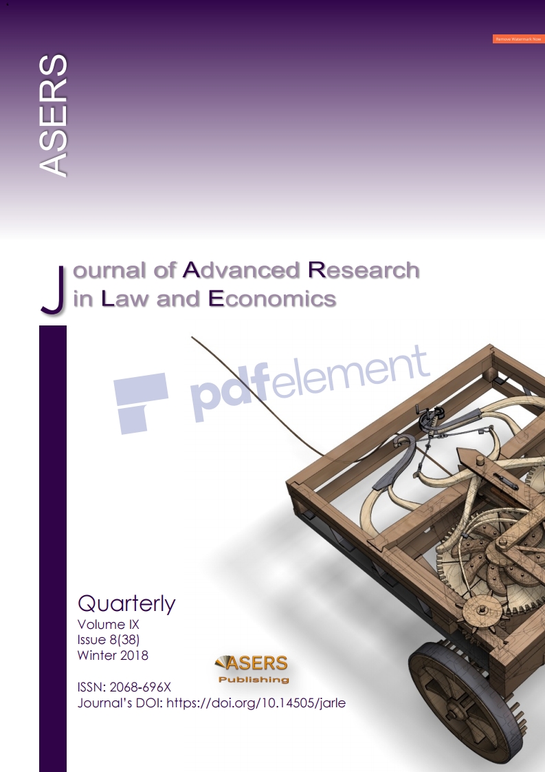 On the Issue of Sense Benchmarks of Behavior 
(Economic-Legal Aspects) Cover Image