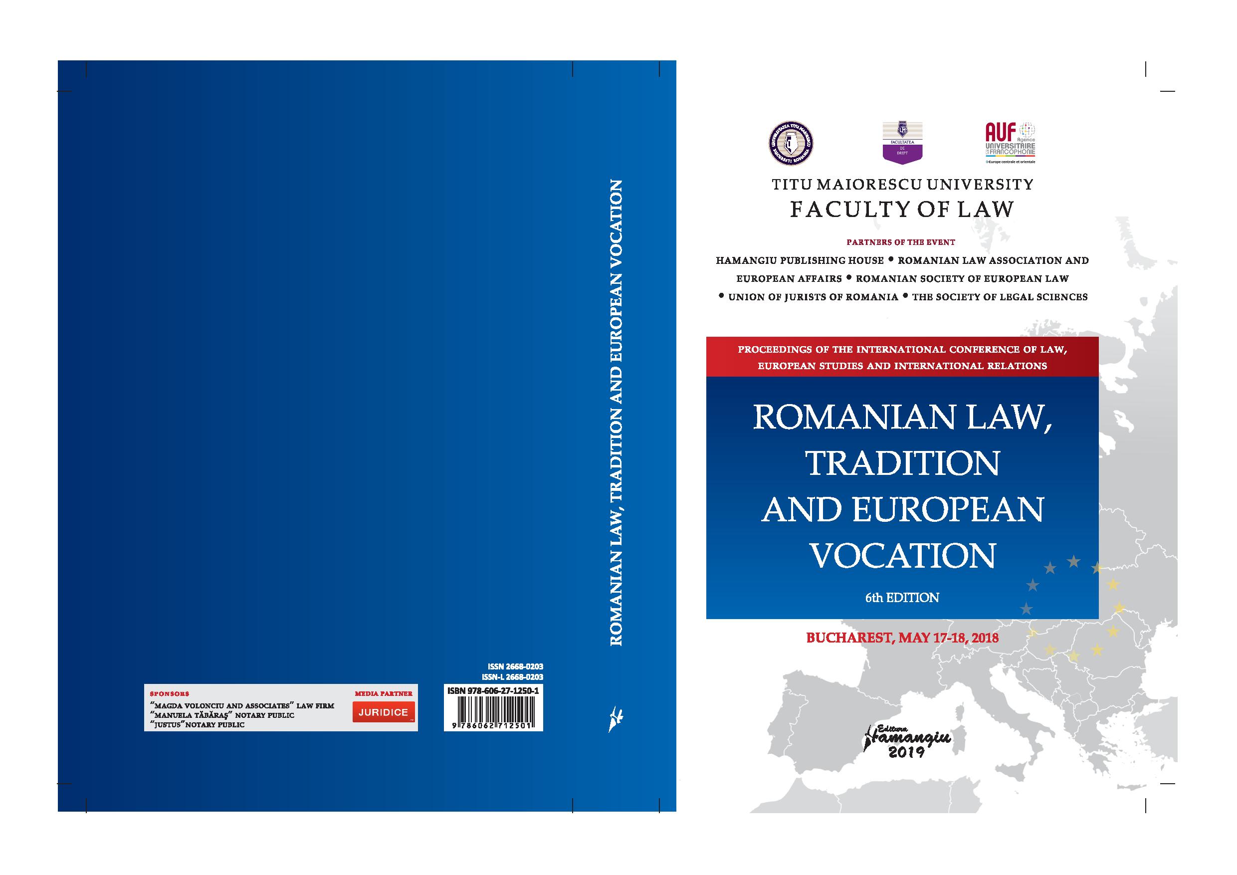 The Overthrow of the General Principle of Law Iura Novit Curia or the Judge's Desire Not to Apply the Law. The Restriction of the Right of Access to Court in the Contentious Administrative Subject to a Time Limit Cover Image