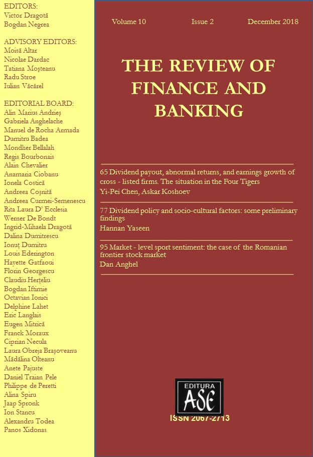 Dividend payout, abnormal returns, and earnings growth of cross-listed firms. The situation in the Four Tigers Cover Image